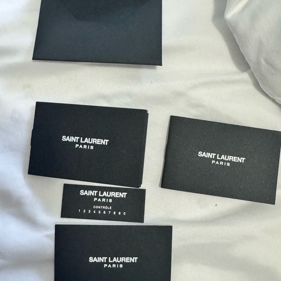 Yves Saint Laurent Black Wallet with Gold Logo - Picture 2 of 8